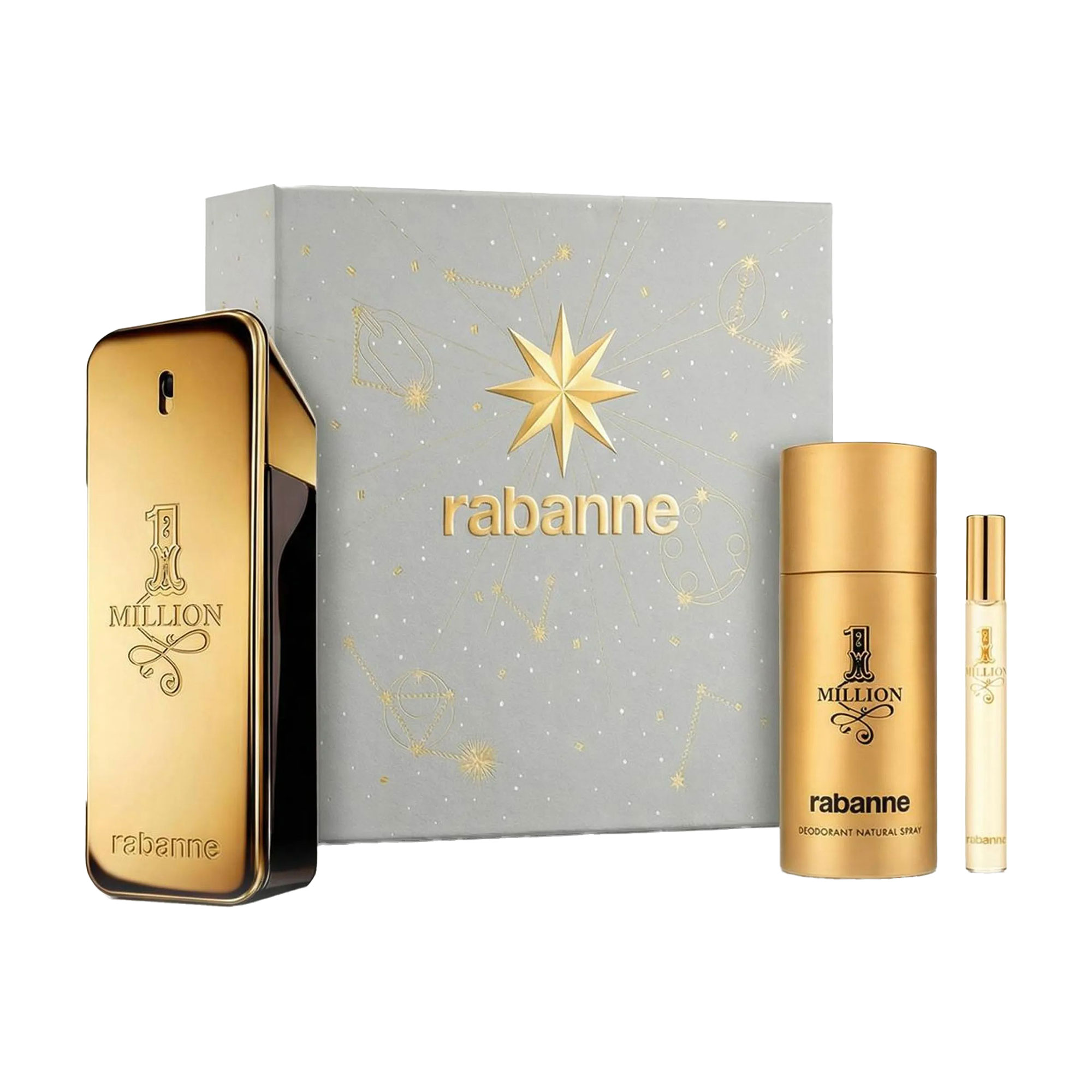 Парфумований набір чоловічий Rabanne 1 Million Set (туалетна вода, 100 мл + дезодорант, 150 мл + туалетна вода, 10 мл)